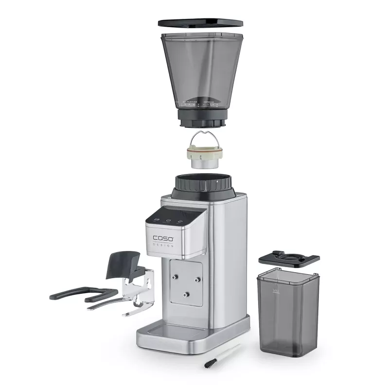 Caso Molinillo de café | Barista Chef acero inoxidable | 150 W | Capacidad de granos de café 250 g | Número de tazas 12 uds. | Acero inoxidable