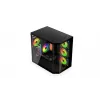 Krux Empero KRXD010 caja de PC Midi Tower, ATX, cristal templado, 4 ventiladores ARGB de 120 mm, negra - GPU hasta 420 mm, disipador de CPU hasta 155 mm, 2x 3,5" + 3x 2,5" bahías