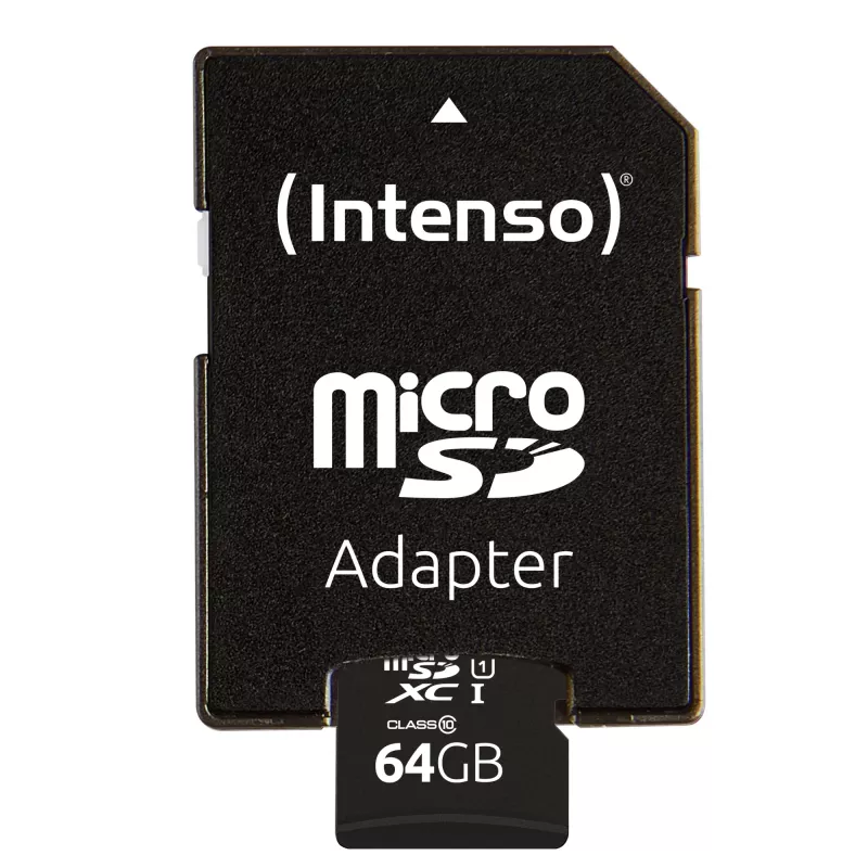 Intenso Performance - tarjeta de memoria flash (microSDXC con adaptador SD) - 64GB - UHS-I U1 / Class10 - microSDXC UHS-I (3424490)