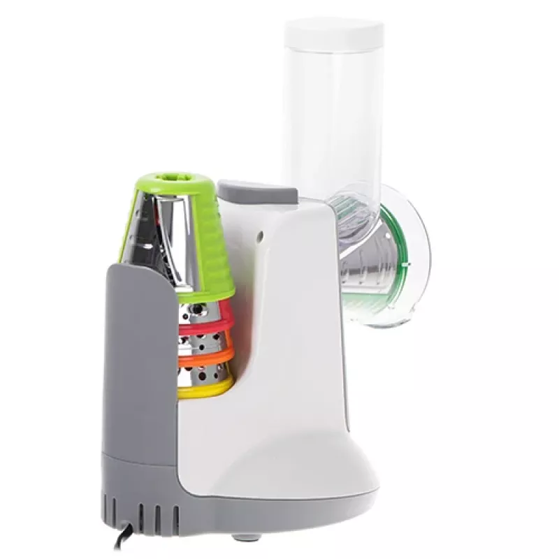 Cortador de verduras Adler AD 4815, 150 W, 5 boquillas, carcasa de ABS, blanco/gris
