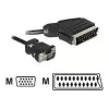 Adaptador de cable de vídeo DeLOCK 65028 SCART (21 pines) a VGA (D-Sub) 2 m