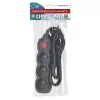 Alargador ESPERANZA ELK210K — cable 1,5 m, 3 tomas de corriente tipo E, conector en ángulo, interior, negro