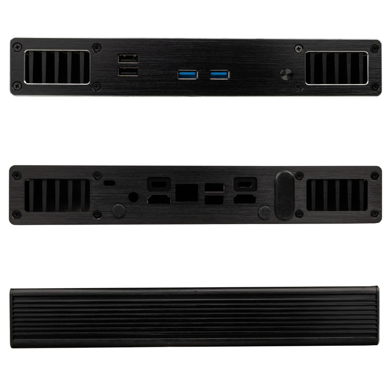 Akasa Plato TN - factor de forma ultracompacto (USFF) - PC - negro - aluminio - oficina en casa - Kensington