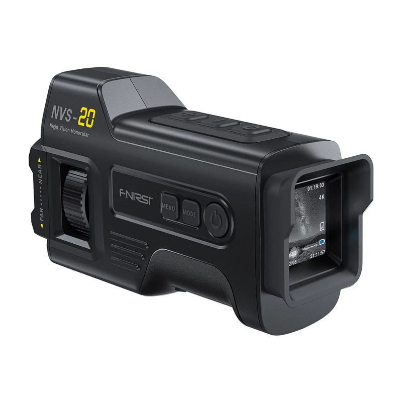 Visor nocturno digital Fnirsi NVS-20 con grabación 4K-HD — grabadora de mano portátil
