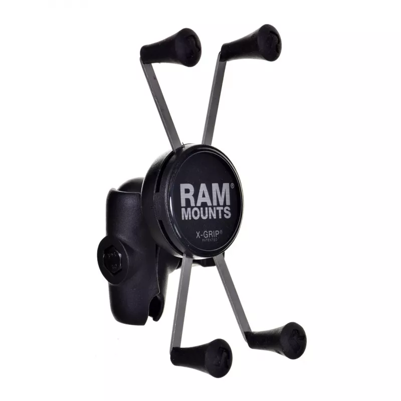 Soporte grande para movil RAM Mounts X-Grip con base para tubo de horquilla de moto