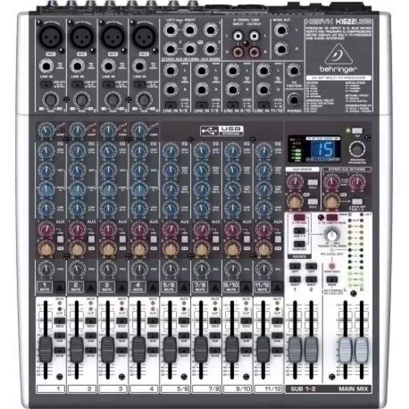 Behringer X1622USB Mesa de mezclas de audio 16 canales 10 - 200000 Hz