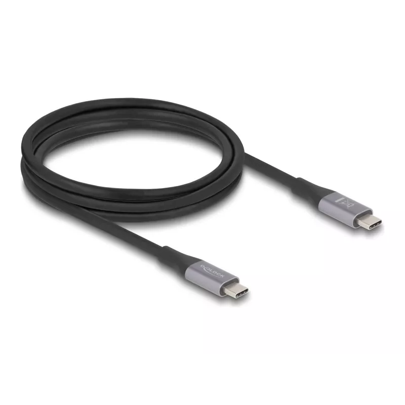 Cable USB DeLOCK 81192 USB4 Gen 2x2 2m USB-C negro gris
