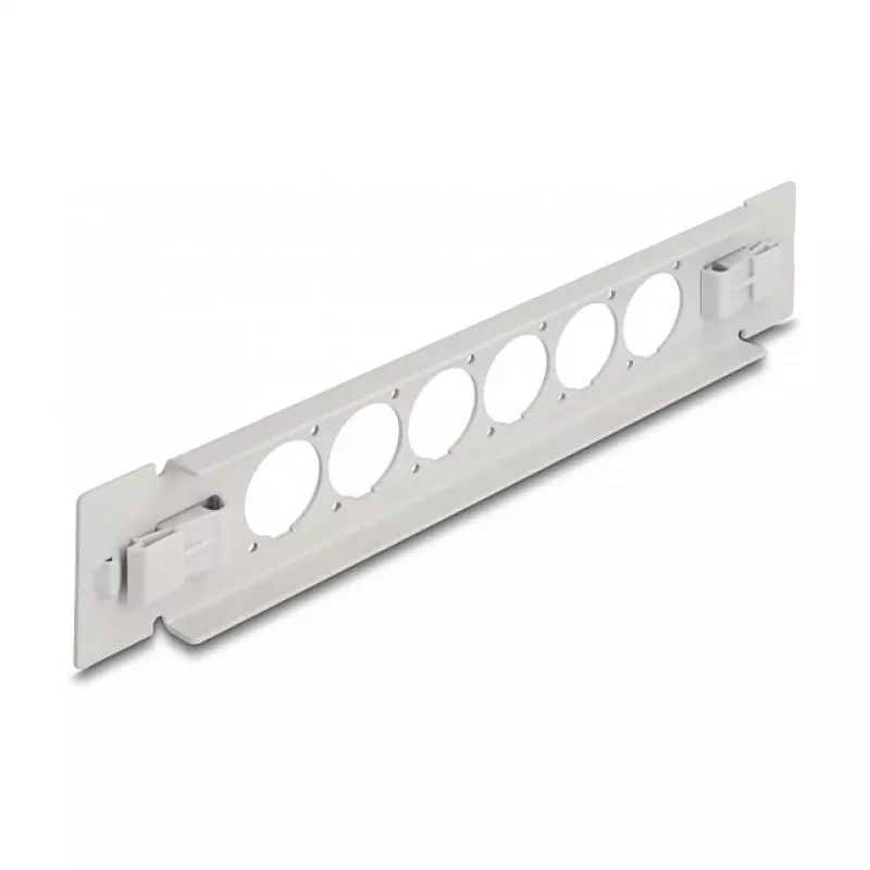 Panel de parcheo DeLOCK 10 inch D-Type 6 puertos sin herramientas gris