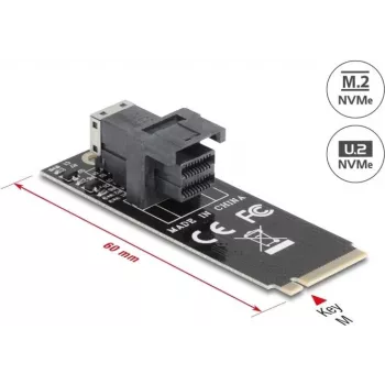 DeLOCK 61070 adaptador SFF-8643 interno M.2 macho 32 Gbit/s negro