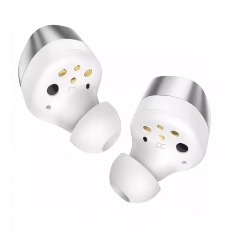Auriculares deportivos inalámbricos Bluetooth con cancelación de ruido SENNHEISER Momentum MTW4 - blanco y plateado