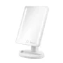 Espejo de maquillaje de pie Girmi BE04 – rectangular con aumento 1x, LED blanco, USB/4×AA, giro 180°