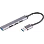 Concentrador USB S/CONN 13-50001 USB 3.2 Gen 1 Type-A 5000 Mbit/s gris