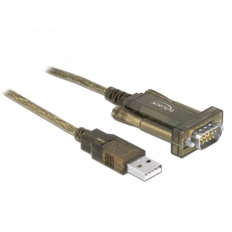 Cable serie DeLOCK 64073 USB Type-A DB-9 transparente 2 m