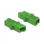 Acoplador de fibra óptica DeLOCK E2000 simplex hembra a hembra