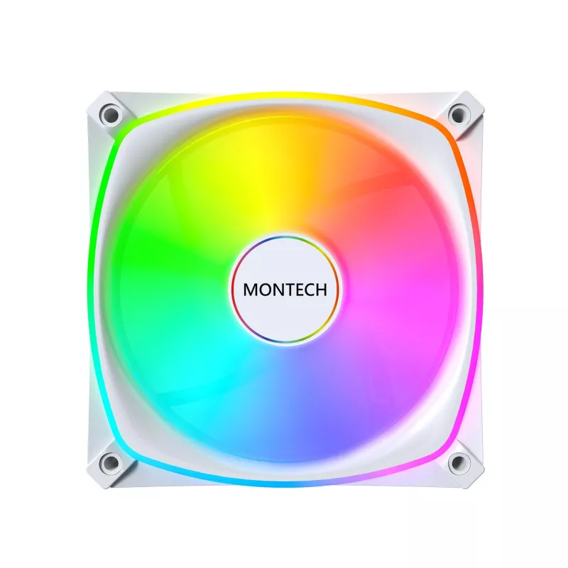 MONTECH RX120 PRO blanco 120mm ARGB Reverse Blade pack de 3
