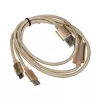 Cable USB Akasa AK-CBUB42-12GL 1,2 m USB 2.0 USB A USB C/Micro-USB B Oro (AK-CBUB42-12GL)