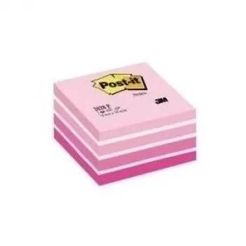 Notas adhesivas 3M Post-it cubo, 76 x 76 mm, rosa neón (2028-NP)