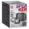 Altavoces de escritorio 2.1 DEFENDER V13 — 11 W RMS (6 W satélites, 5 W subwoofer), alimentación USB, entrada de 3,5 mm, negro