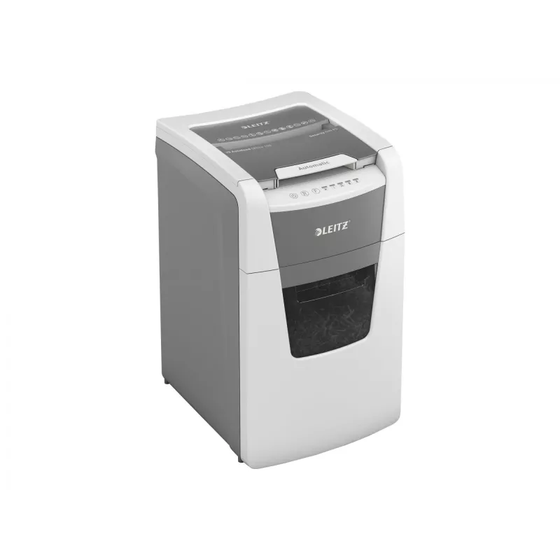 Destructora de documentos automática Leitz IQ Autofeed Office 150 P4, corte en partículas, 22 cm, 4 x 30 mm, 44 L, 350 hojas, 55 dB