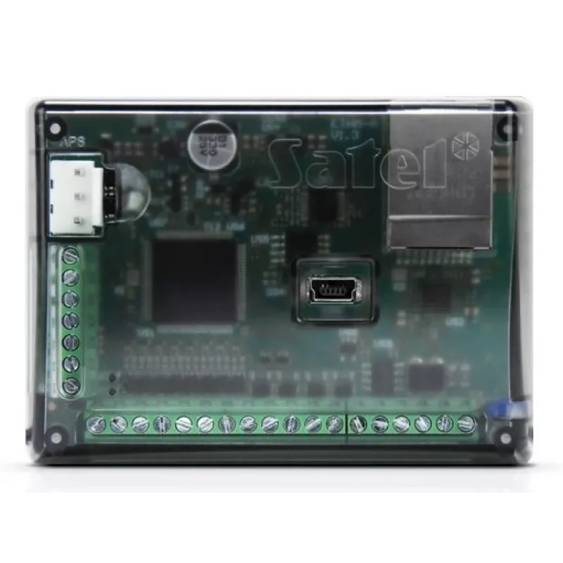 Módulo de notificación SATEL ETHM-A para sistemas de alarma de seguridad, 12 V, 80 mA, 83×26×60 mm