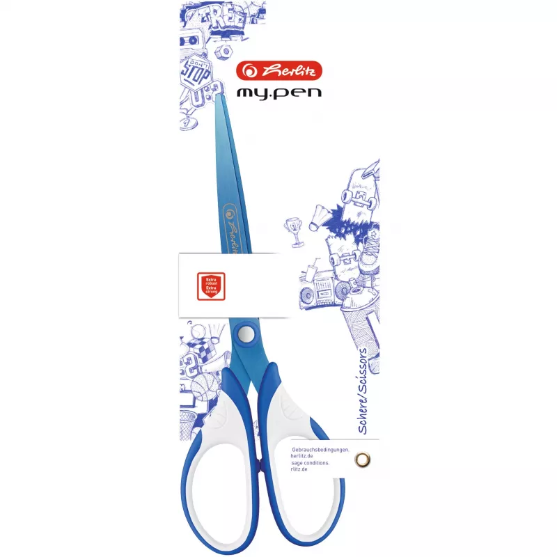 Bolígrafo individual Herlitz my.pen Straight Cut Azul Blanco