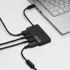 Akyga AK-AD-52 hub USB-C activo, USB-C (M) a 4x USB-A (F), USB 3.1, 20 cm