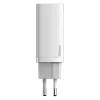 Cargador Baseus CCGAN2L-B02 de interior AC carga rápida 20V 1xUSB 1xType-C blanco