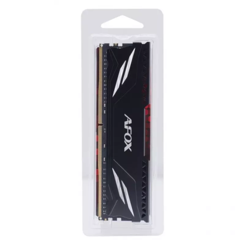 Módulo de RAM DDR4 16GB 3200MHz CL16 — AFOX GAMING AFLD416PS1CAB, single-rank, XMP2, 1,35V, disipador negro