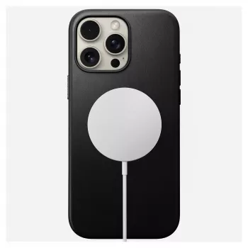 Funda para móvil Nomad NM01693185 para Apple iPhone 16 Pro Max, cuero/TPU/PC, negra, compatible con pantalla de 17,5 cm (6,9