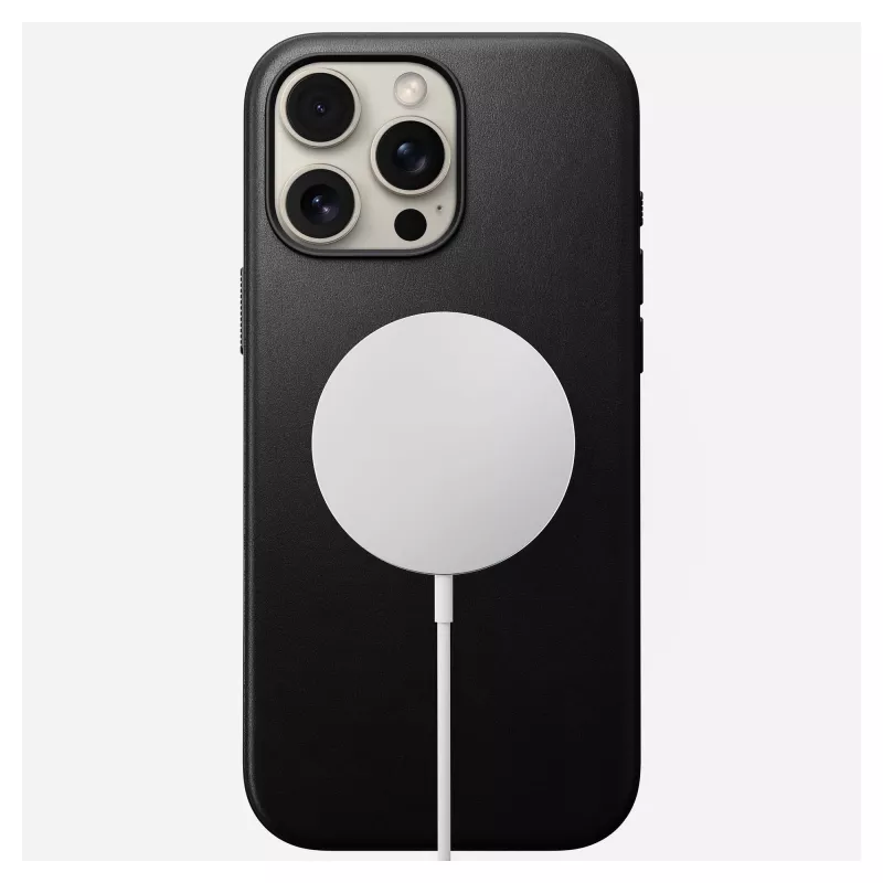 Funda para móvil Nomad NM01693185 para Apple iPhone 16 Pro Max, cuero/TPU/PC, negra, compatible con pantalla de 17,5 cm (6,9