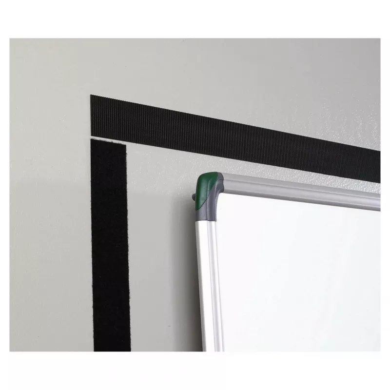 VELCRO Cinta de velcro extra fuerte autoadhesiva, gancho y bucle 50mm x 2,5m negro