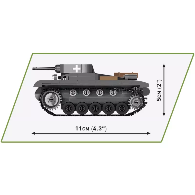Set de construcción Cobi Panzer II Ausf. A — 250 piezas, negro