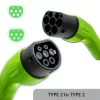 Qoltec 52473 cable EV Type 2 para cargar vehículos | 400V | 11kW | 16A | 5m