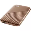 WD My Passport SSD WDBAGF0010BGD - SSD - cifrado - 1 TB - externo (portátil) - USB 3.2 Gen 2 (conector USB-C) - AES de 256 bits - Dorado