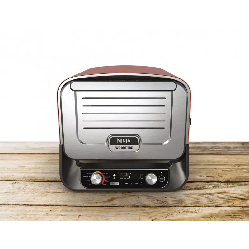 Ninja Woodfire OO101EU horno eléctrico de exterior, horno para pizza y ahumador, 2400 W