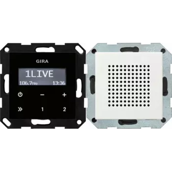 Gira System 55 radio RDS empotrable, blanco puro mate (2280 27)