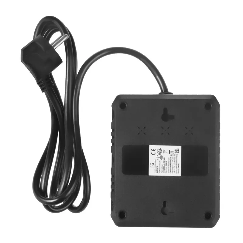 Regleta MACLEAN MCE387 B — 2 tomas de corriente, 3×USB A, 110–240 V, cable de 1,5 m, máx. 2500 W