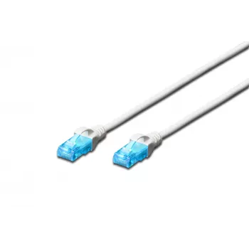 Cable de parcheo CAT 5e U-UTP 0,5 m blanco