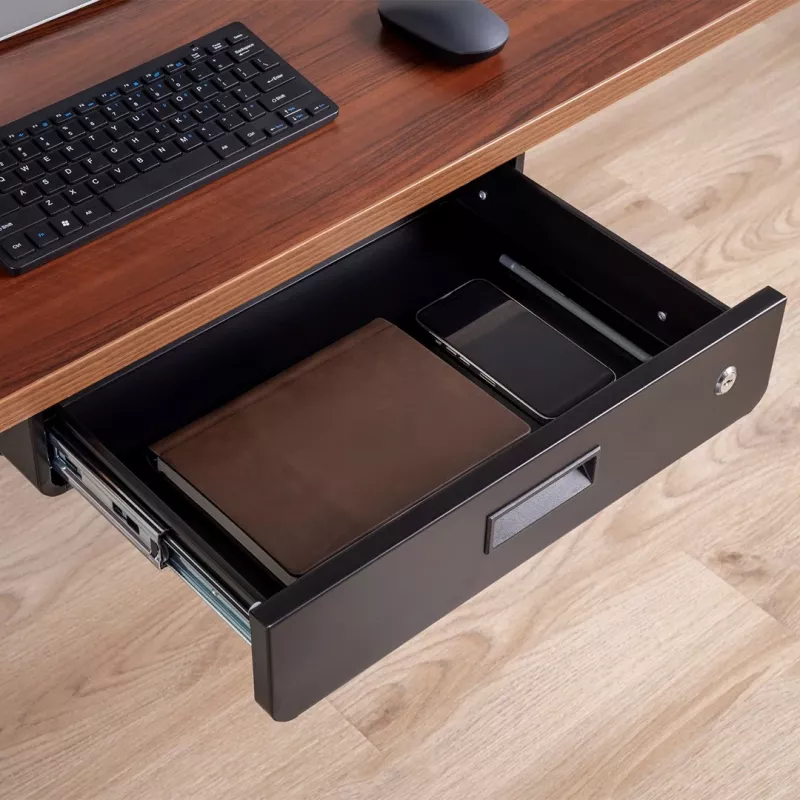 Cajón de escritorio MACLEAN MC-461 diseño ergonómico compacto, montaje sencillo, accesorio bajo la mesa