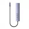 Hub USB-C Unitek H1124AGY01 con 100W PD, HDMI 2.0, 2x USB‑A, 2x USB‑C, lector de tarjetas SD/microSD — aluminio