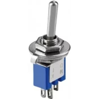 Wentronic Goobay interruptor basculante subminiatura, azul - 1x UM, 3 pines, carcasa azul (10014)