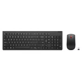 Conjunto de teclado y ratón inalámbricos Lenovo Essential Wireless Combo Gen2 — negro, diseño compacto, conexión inalámbrica