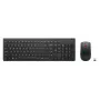 Conjunto de teclado y ratón inalámbricos Lenovo Essential Wireless Combo Gen2 — negro, diseño compacto, conexión inalámbrica