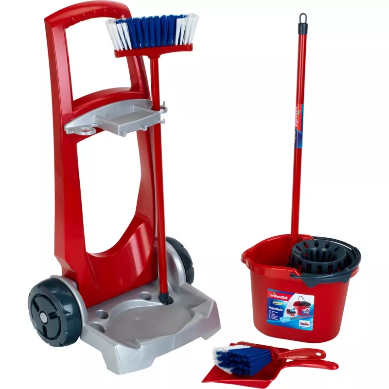 Carrito de limpieza Theo Klein Vileda 6742 con aspiradora