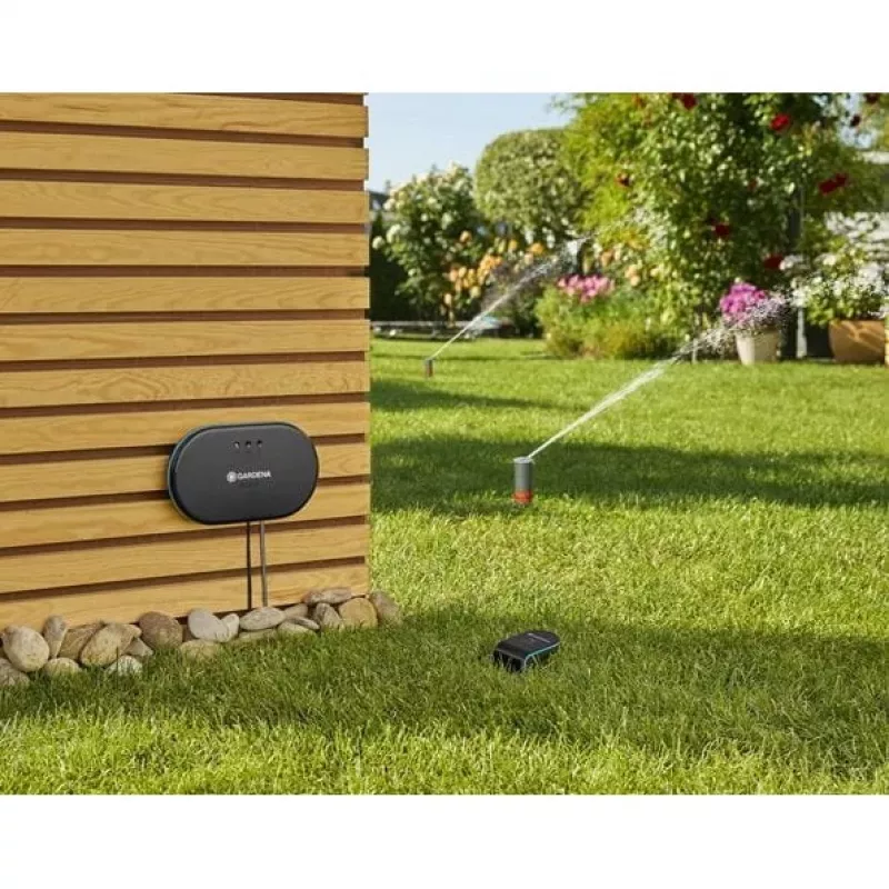 Gardena Set Smart Irrigation Control Sensor: programador de riego para hasta 6 válvulas (24 V)