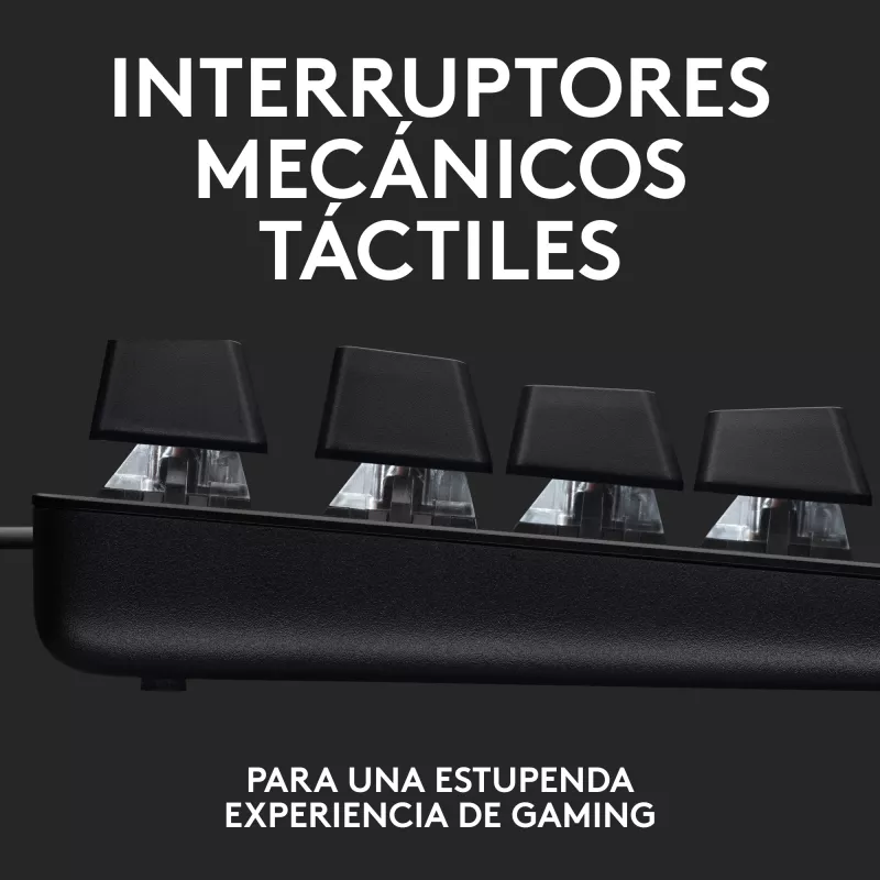 Logitech G G413 TKL SE, con cable, USB, interruptor mecánico, QWERTZ, LED, Negro