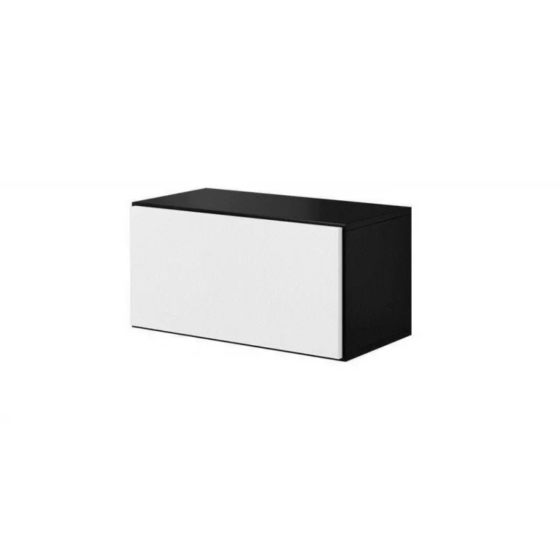 Conjunto de muebles de salón Cama ROCO 3 (2xRO3+2xRO4+2xRO1) negro/negro/blanco