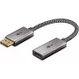 Cable adaptador Plus DisplayPort a HDMI, 4K @ 60Hz (gris, 20 cm, 32 Gbit/s)