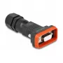 DeLOCK D-Sub de 9 pines conector hembra IP67 conector impermeable negro naranja