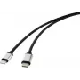 Renkforce Cable de conexión USB para móvil [1x conector macho USB 3.0 C - 1x conector macho Apple Lightning] 1,00 m negro (RF-4353446)